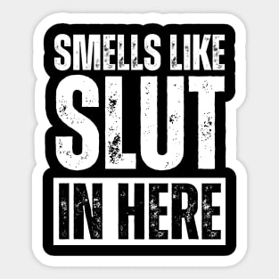 Adult Humor Smells Like Slut In Here Sticker